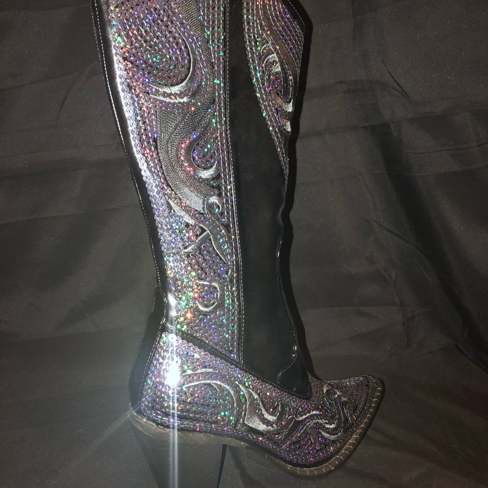 Helen’s Heart Sequin Cowgirl Boots